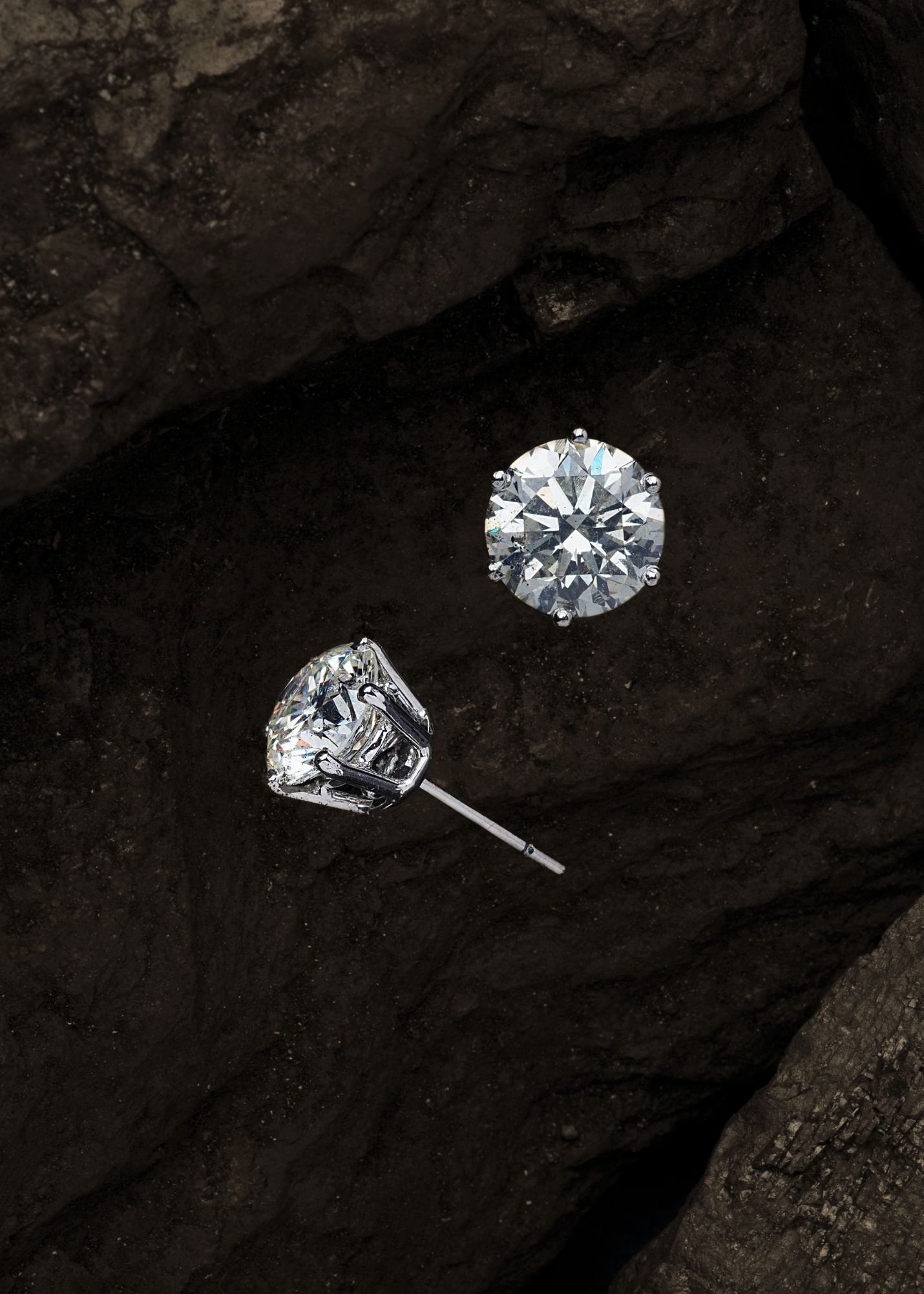 Natural diamond close-up
